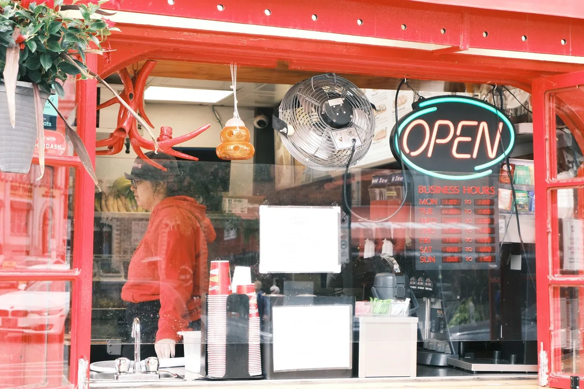 restaurant service window closed counter