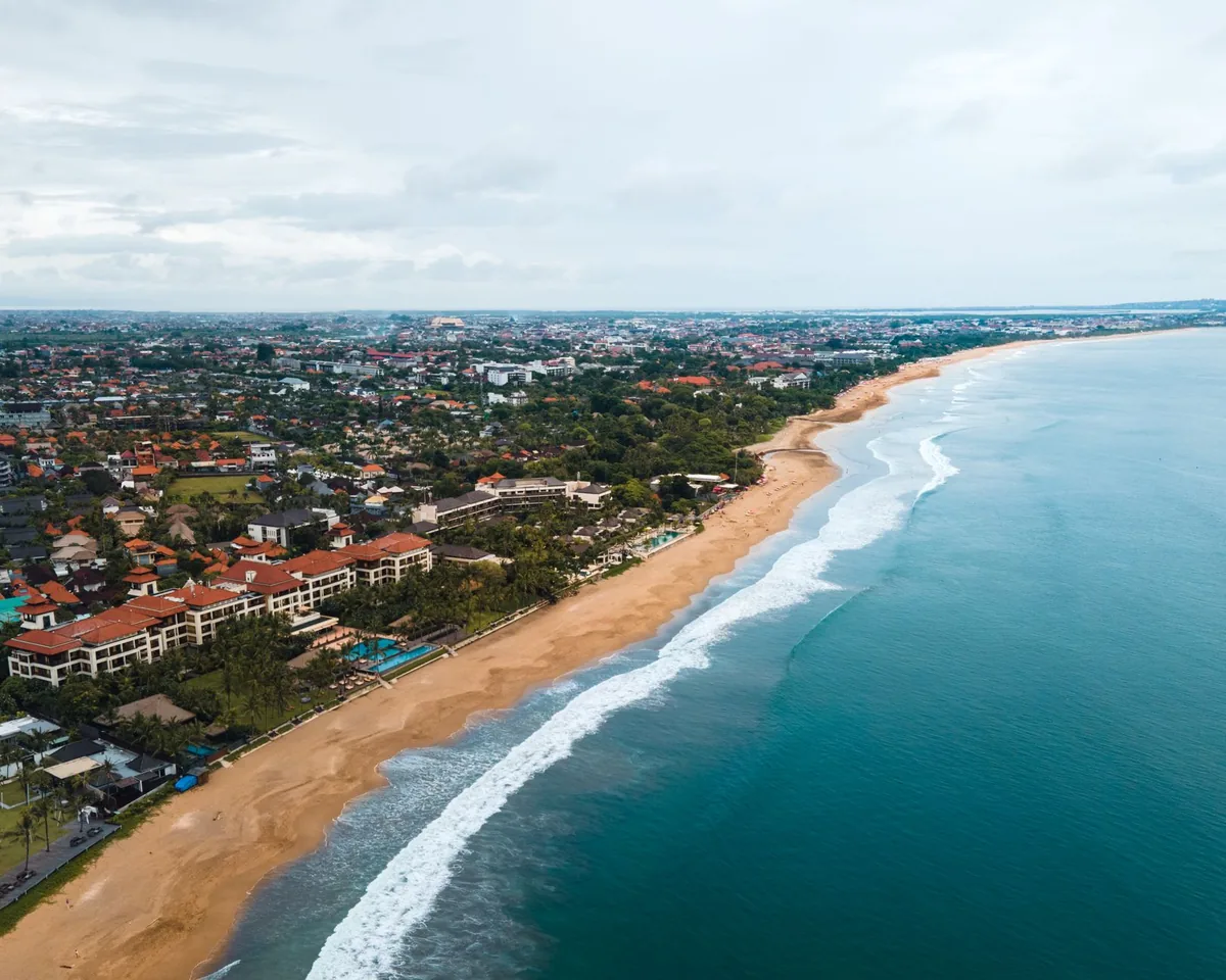 beachfront resort aerial view