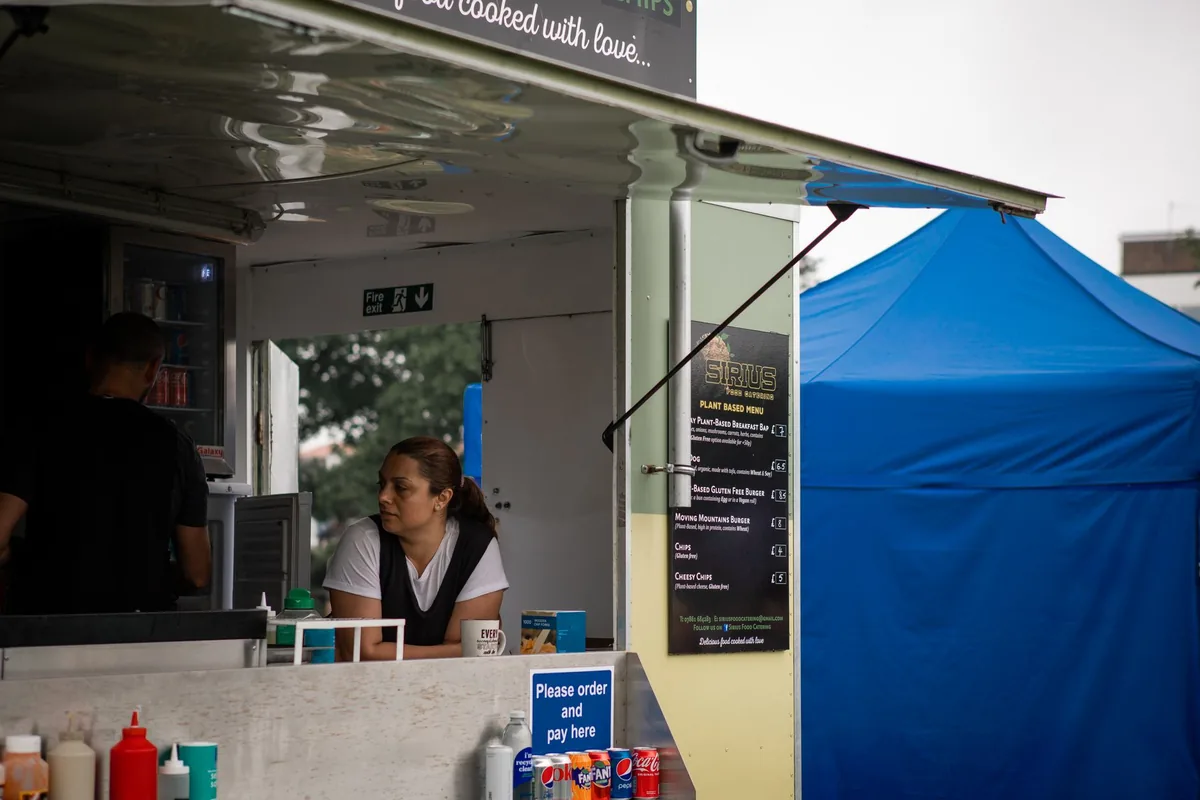 outdoor food festival catering booth