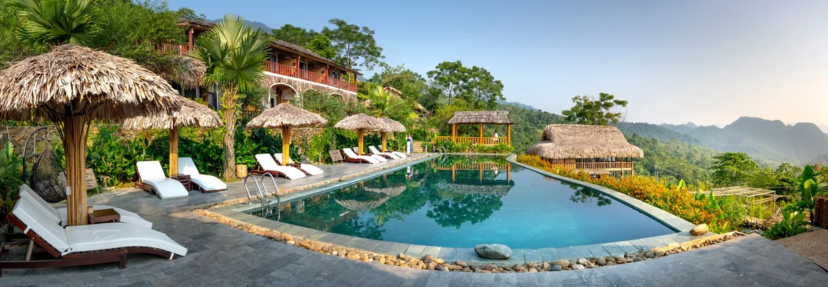luxury resort swimming pool terrace