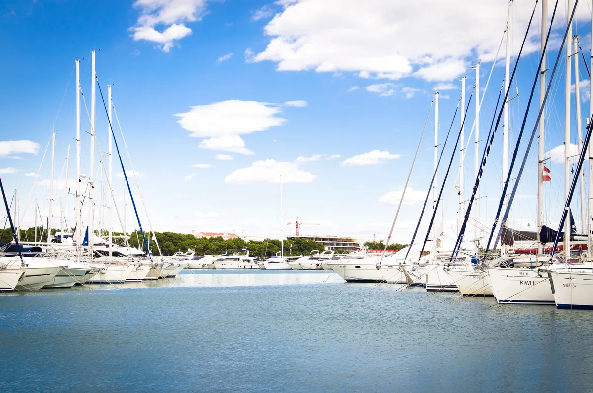 coastal resort marina sailing dock