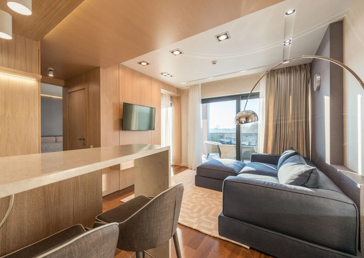 luxury penthouse interior balcony ocean