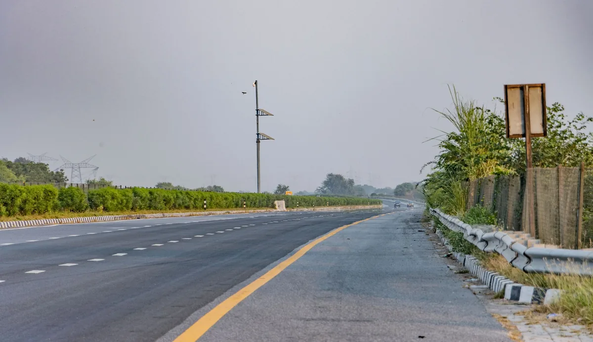 highway road sign pointing to Karnal Delhi Chandigarh