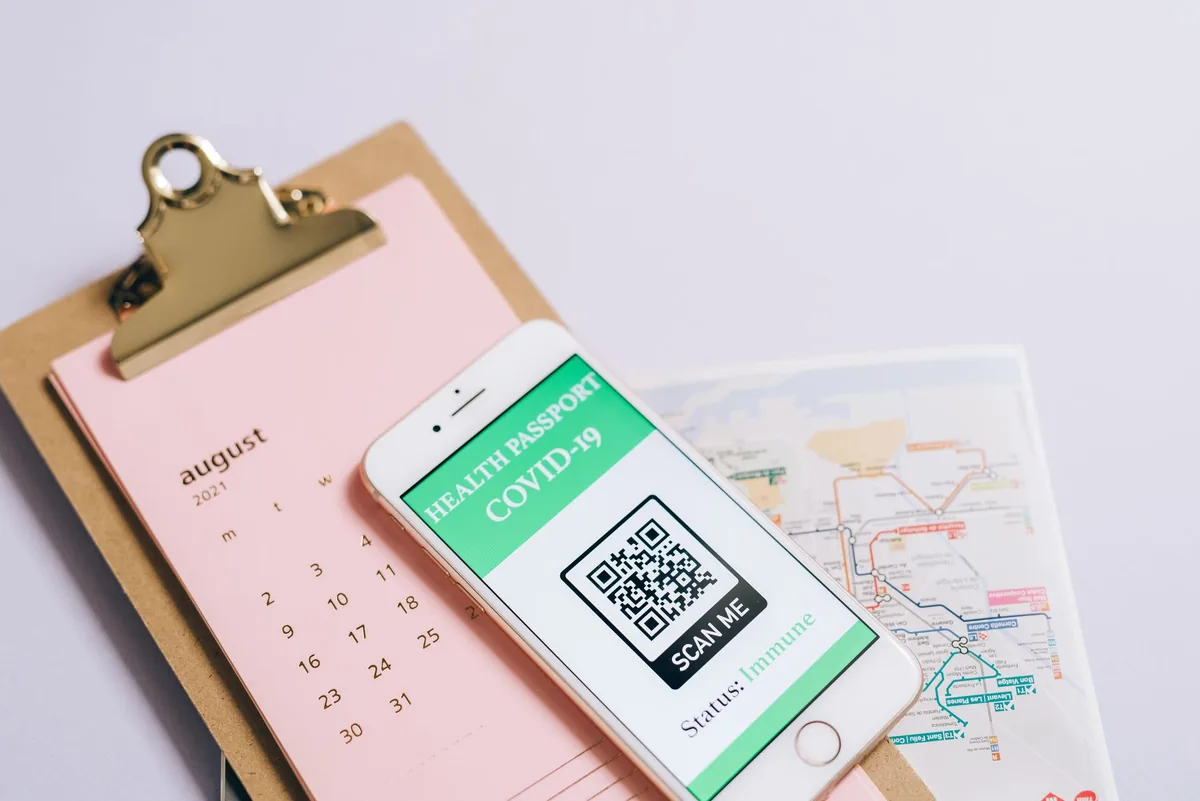 smartphone travel app booking screen