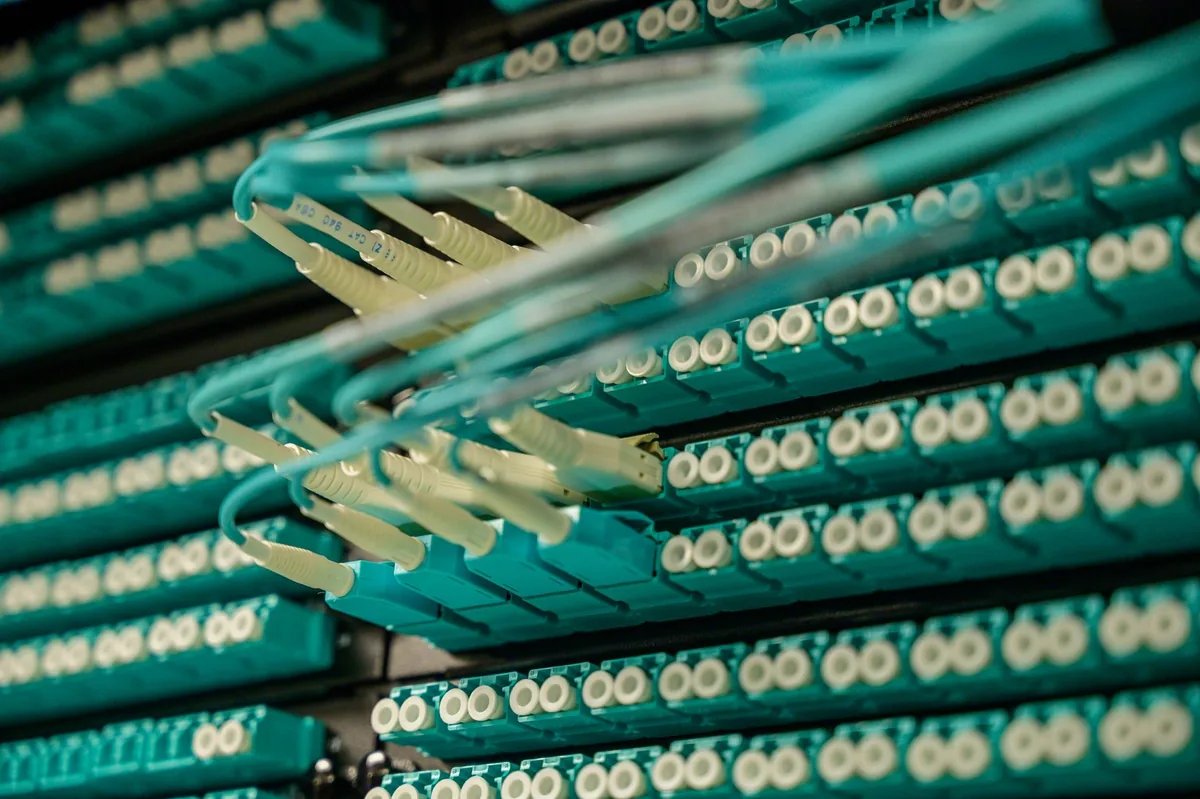 fiber optic network server rack cables