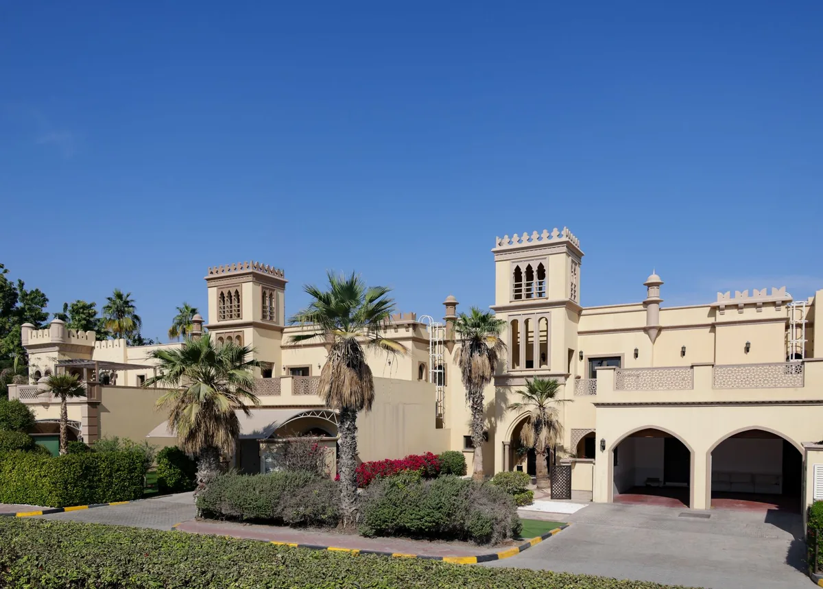 desert stone villa courtyard
