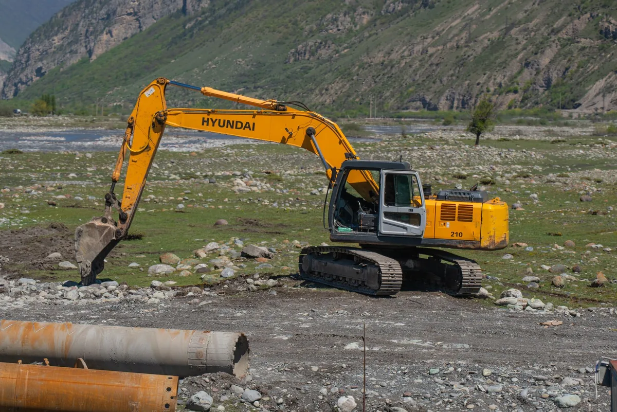 construction site mountain groundbreaking ground