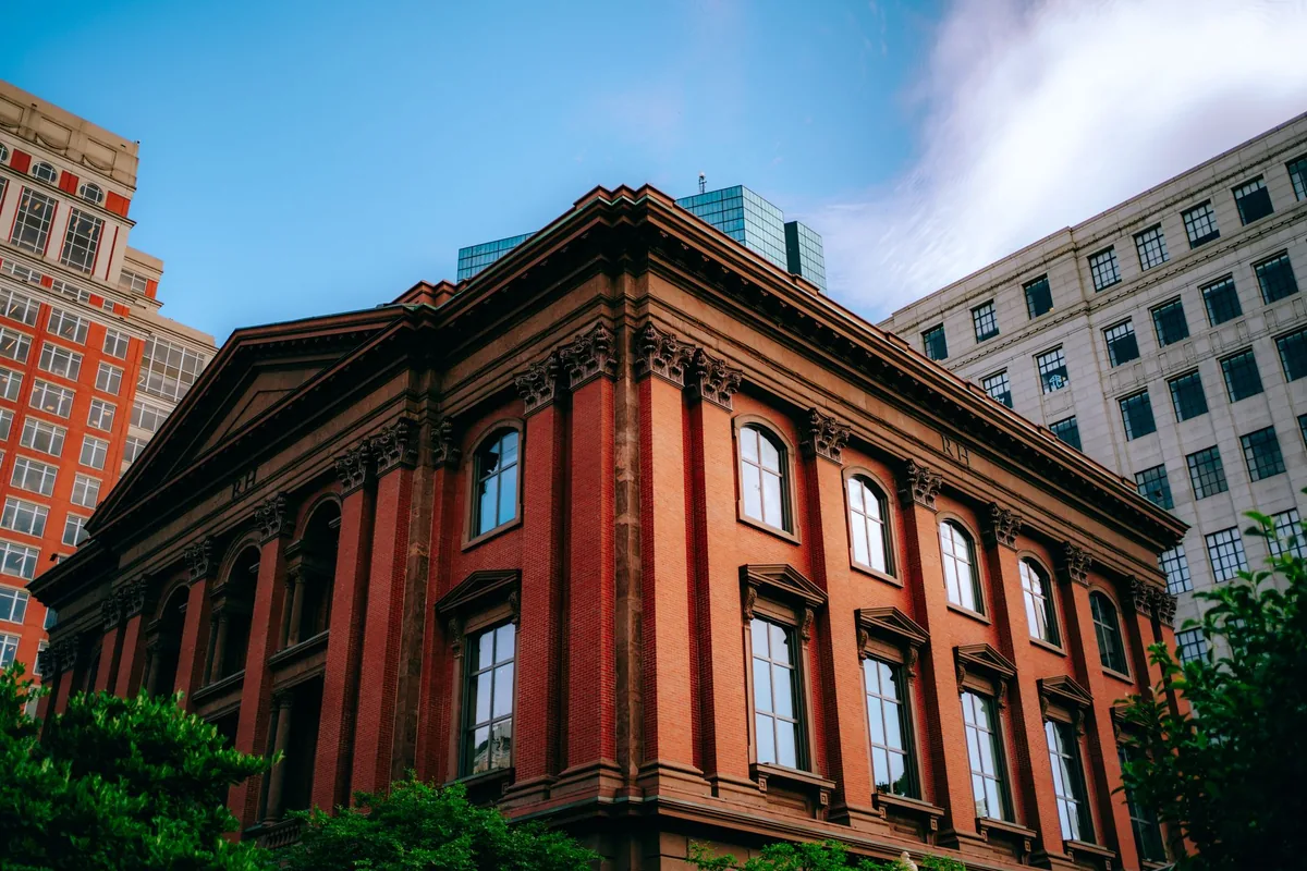 historic brick building urban facade