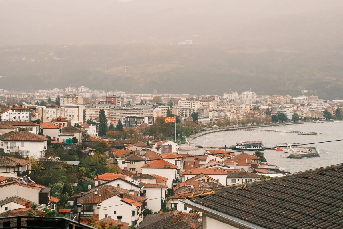 rooftop bar overlooking lake waterfront
