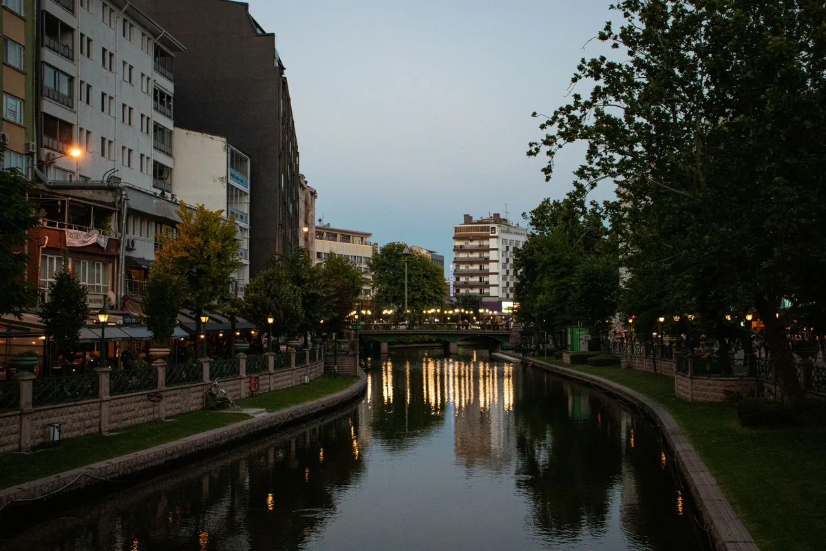 river walk urban canal downtown
