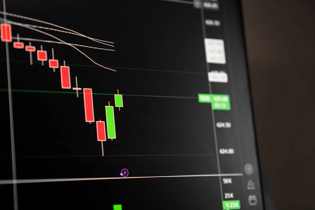 financial stock exchange trading screen