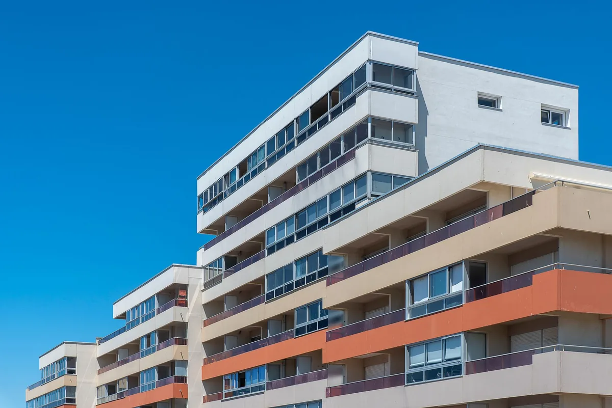 modern residential apartment building exterior
