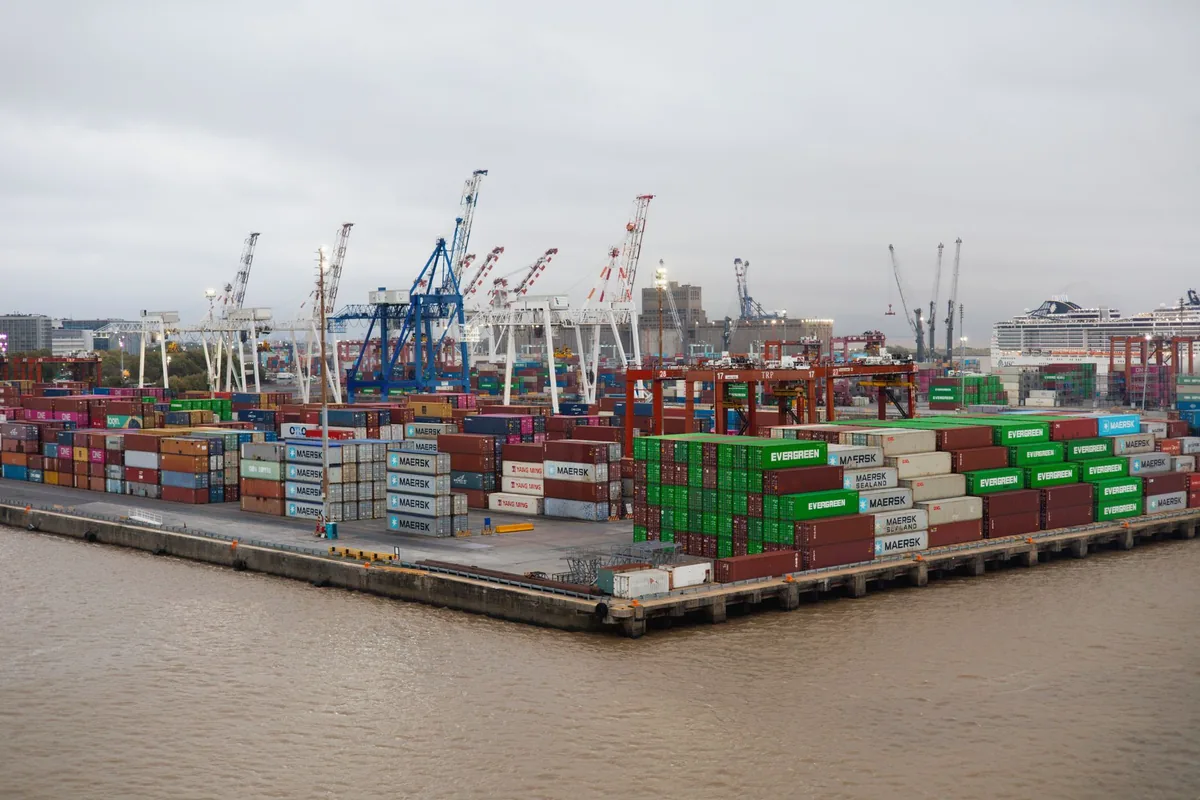 shipping port cargo containers