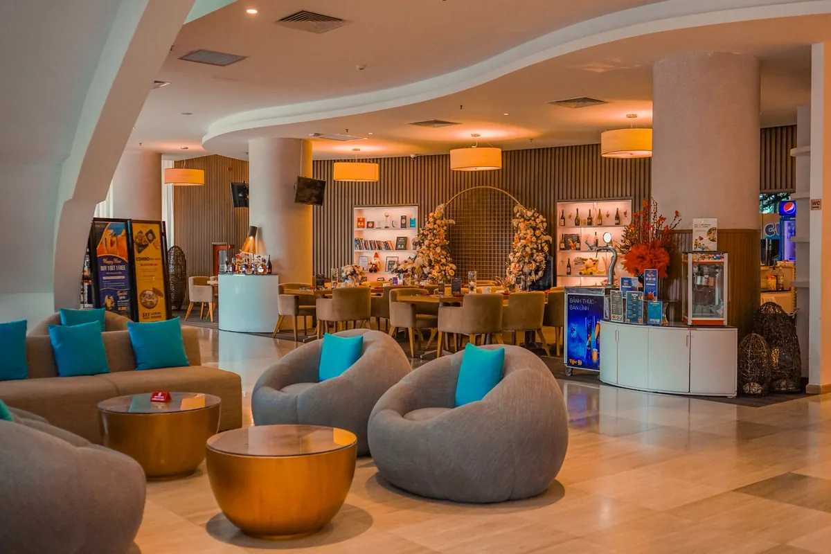 modern hotel lobby lounge interior