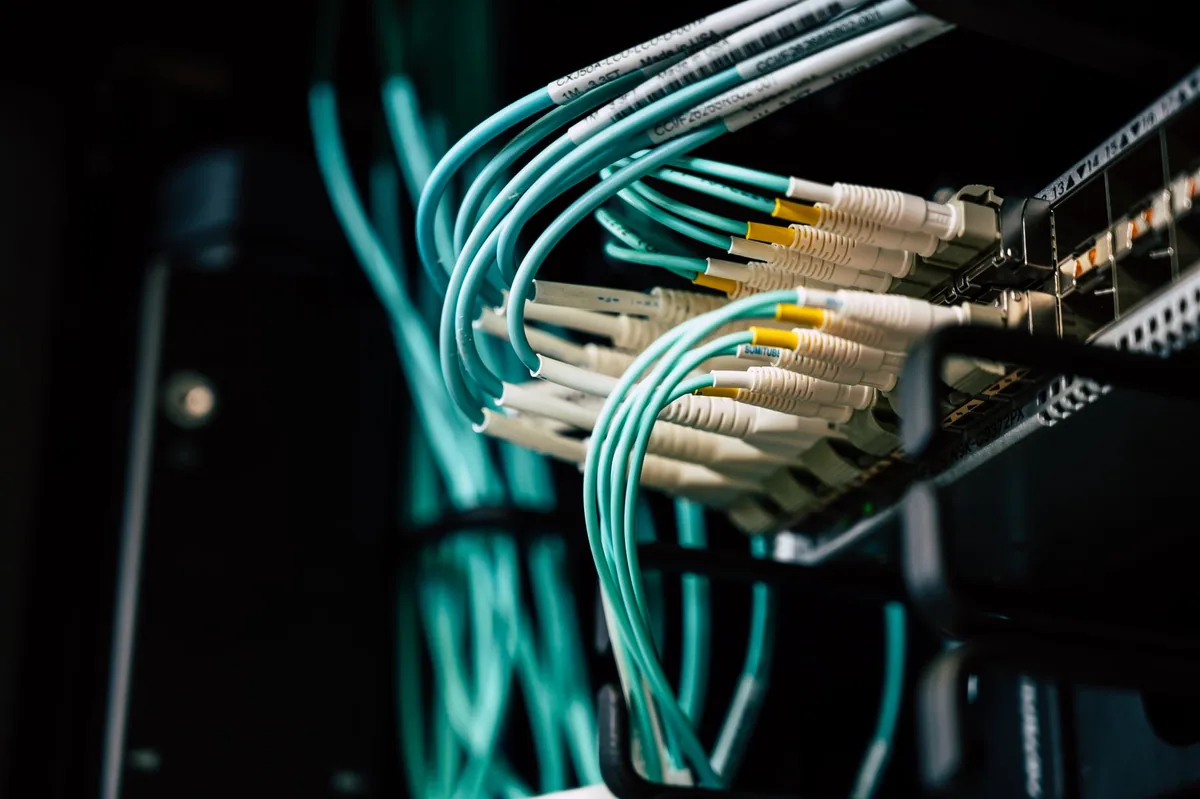 hotel server room rack cables