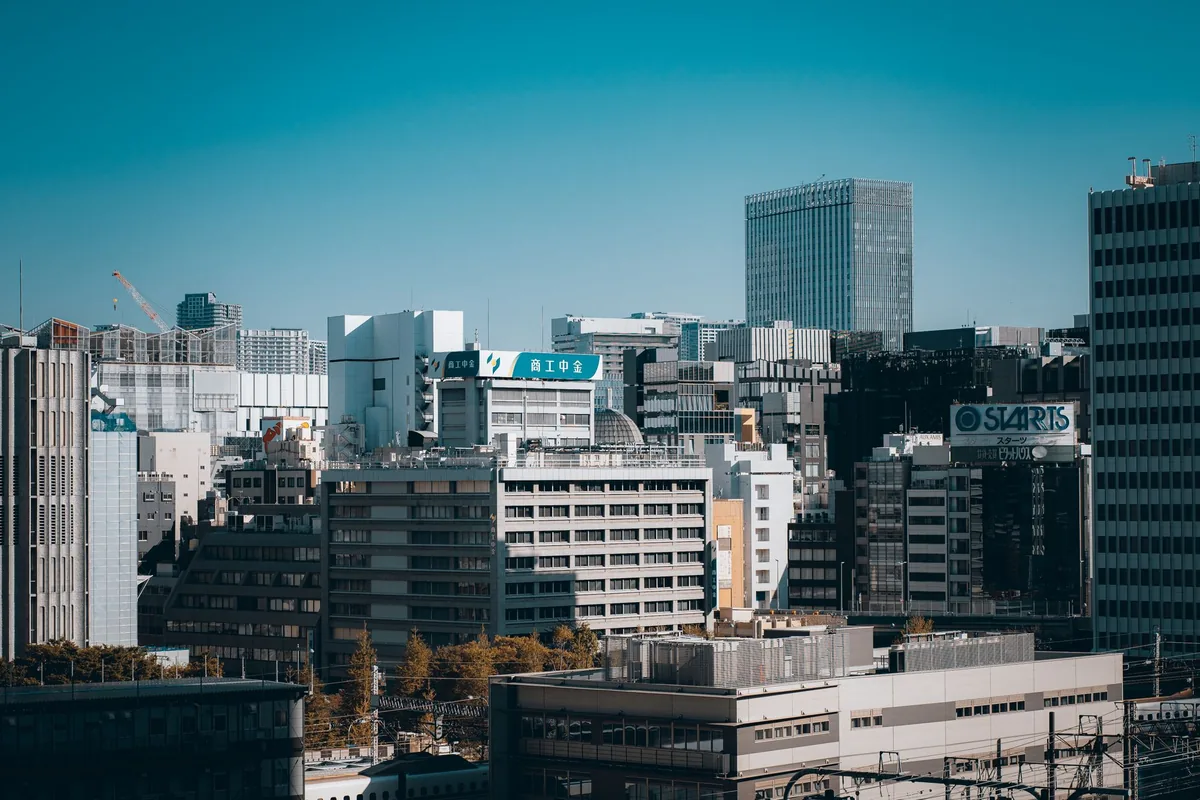 commercial business district cityscape