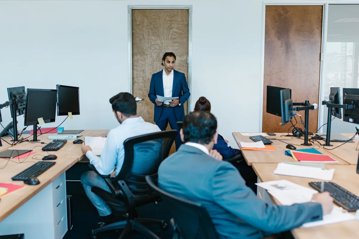 corporate meeting room discussion