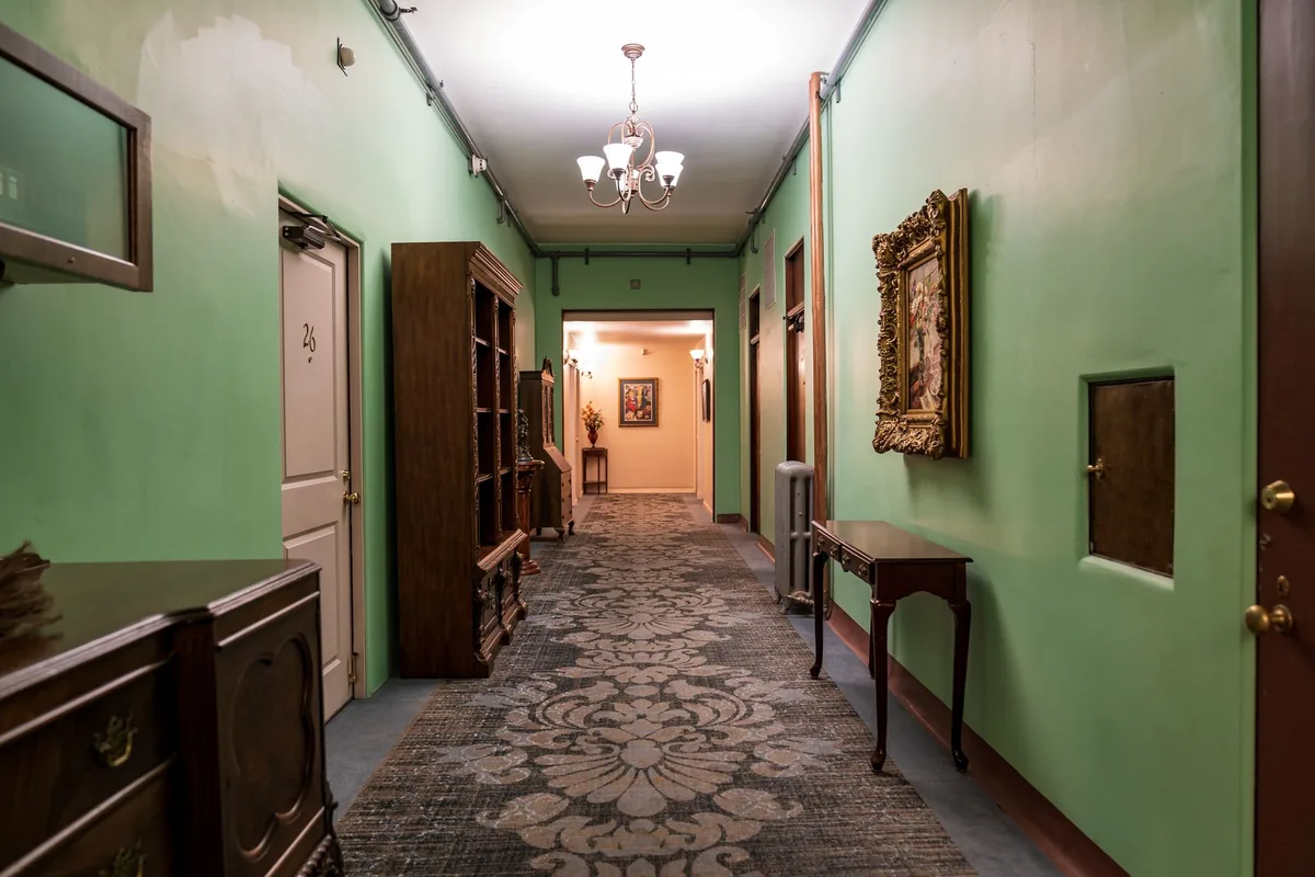 hotel interior corridor rooms