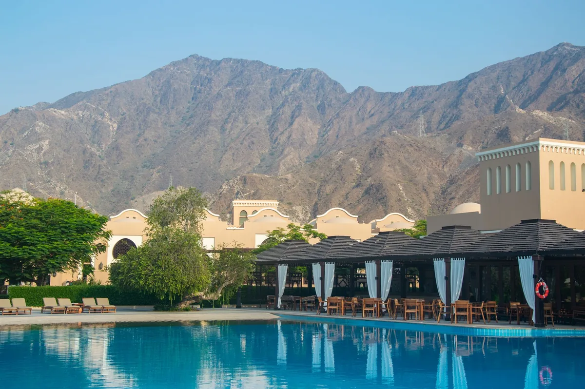 hotel swimming pool mountain resort