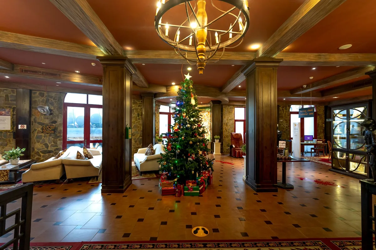 hotel lobby interior timber stone