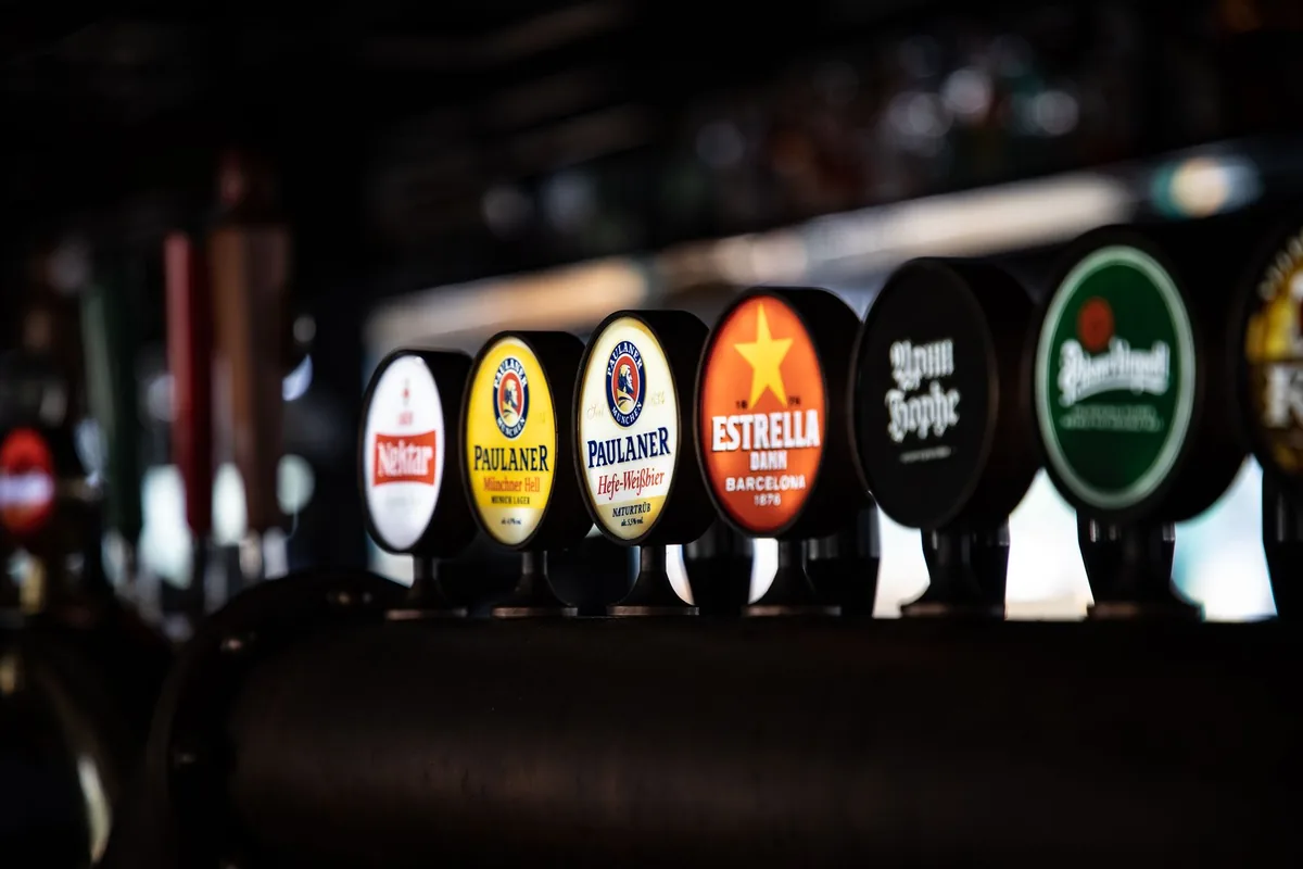 craft beer tap wall lounge