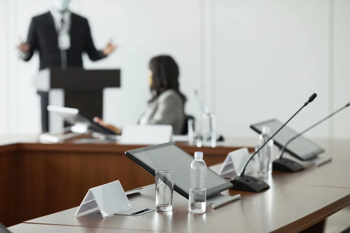 luxury resort boardroom meeting presentation