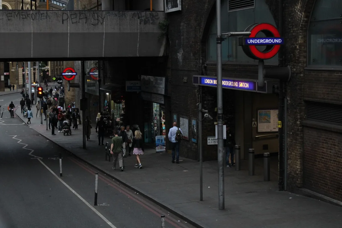 london underground station entrance exterior