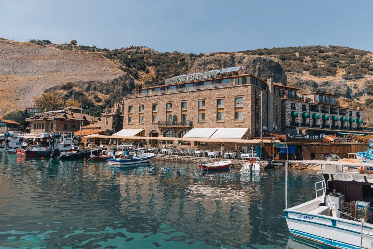 coastal hotel waterfront stone building