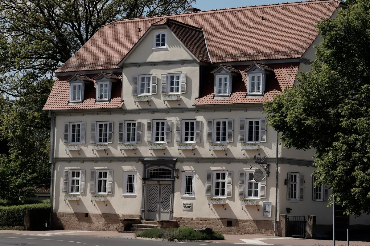 historic country hotel building facade