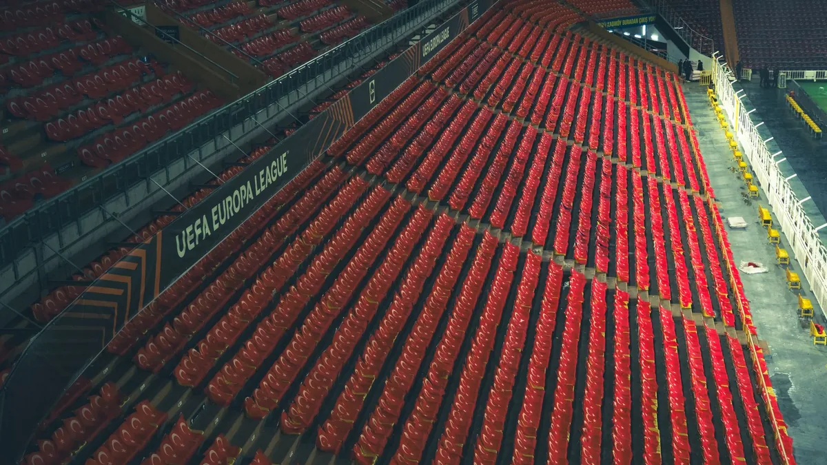 empty stadium seats arena