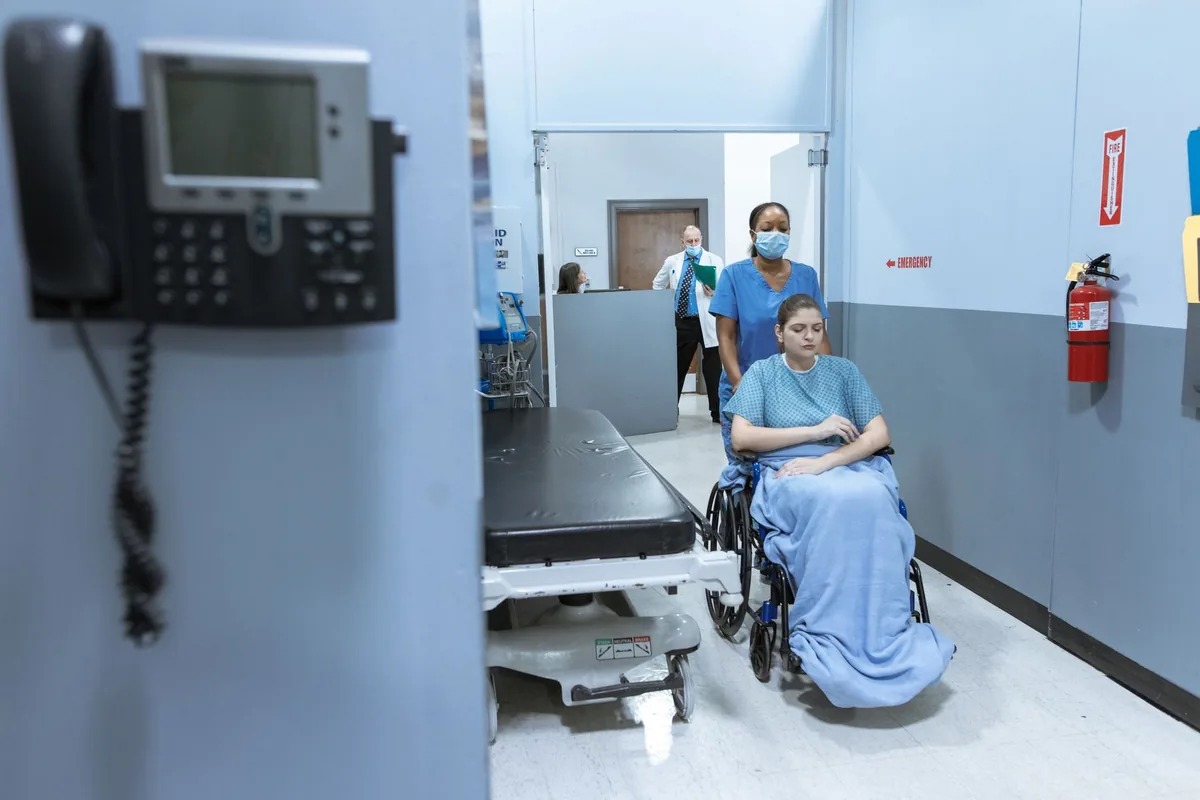 hospital maternity ward corridor