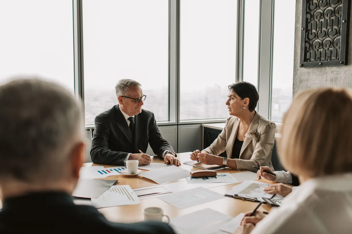 hotel management team meeting boardroom