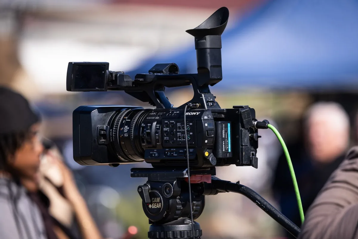 film production camera on location