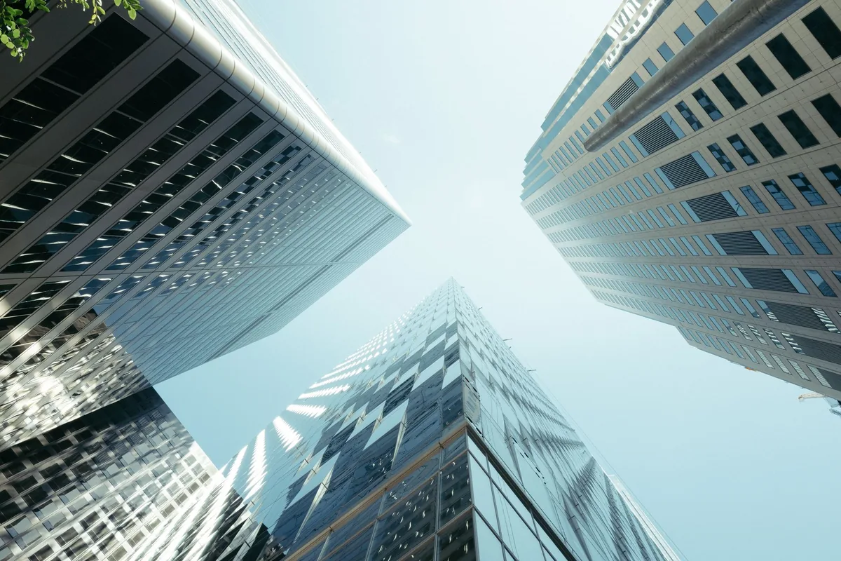 city skyline commercial buildings